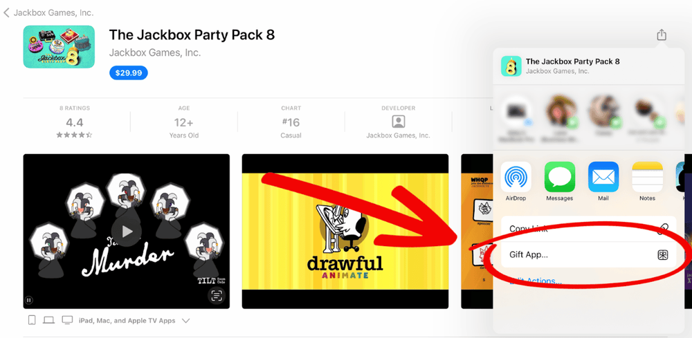 Como dar jogos de festa da Jackbox Games de presente em  Apple TVs, iPads e Macs por meio da App Store